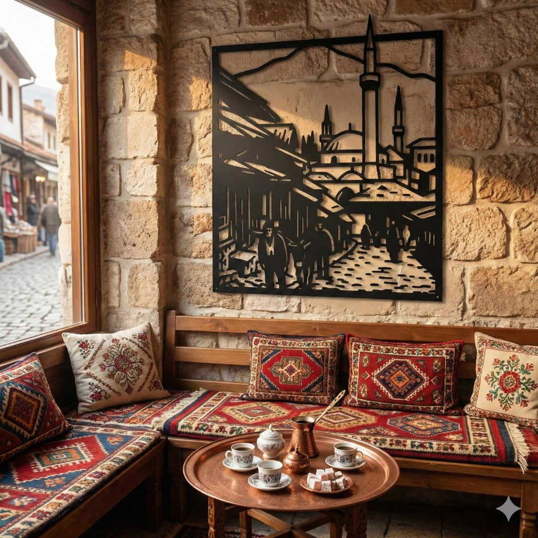 Metalna zidna dekoracija Baščaršija Sarajevo