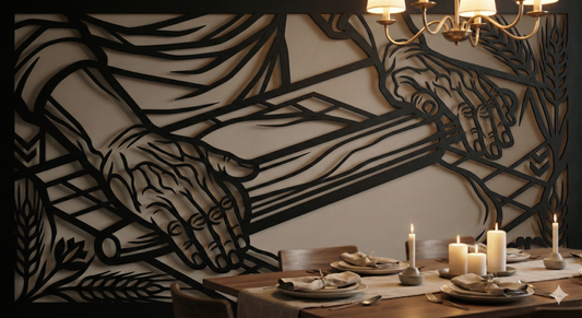 Metalna zidna dekoracija - Bosanska Tradicija (Priprema Pite)