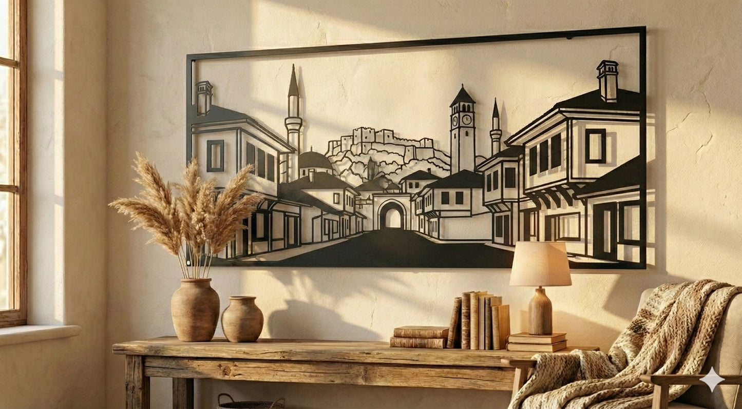 Metalna zidna dekoracija - Travnik (Vezirski grad i Stari grad)