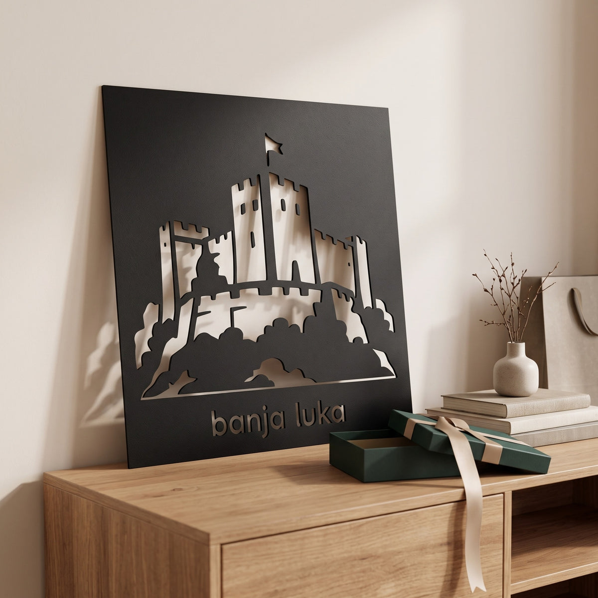 Banja Luka Kastel metalna zidna slika 40x40 cm