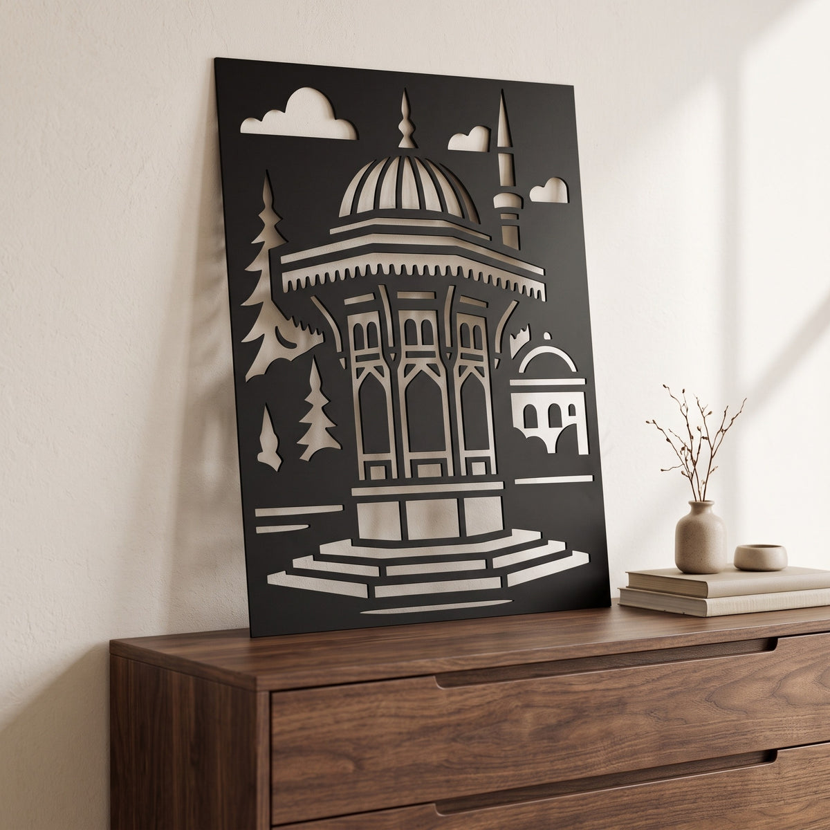 Sarajevski Sebilj metalna zidna slika 40x40 cm