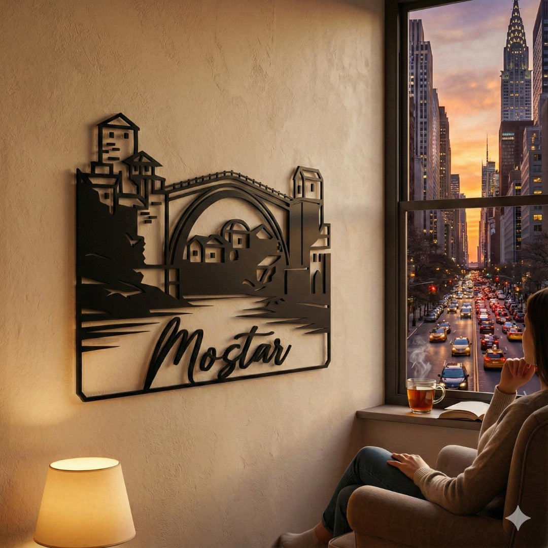 Metalna zidna dekoracija - Stari Most Mostar (Simbol Hercegovine)