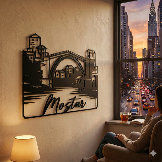 Metalna zidna dekoracija - Stari Most Mostar (Simbol Hercegovine)