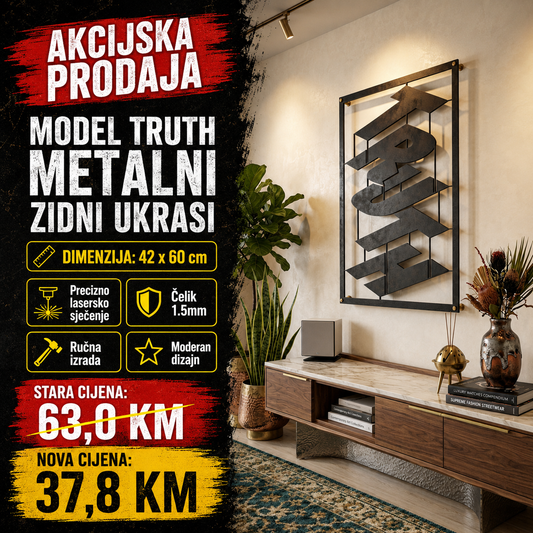 Unikatni metalni zidni ukras  - Truth
