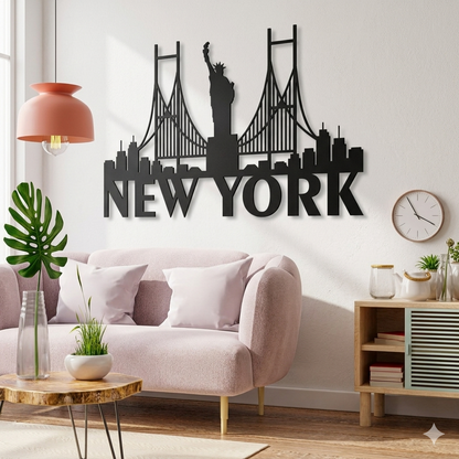 Unikatni metalni zidni ukras  - New York