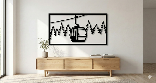 Metalna zidna dekoracija - Sarajevo (Žičara i Trebevićka šuma)