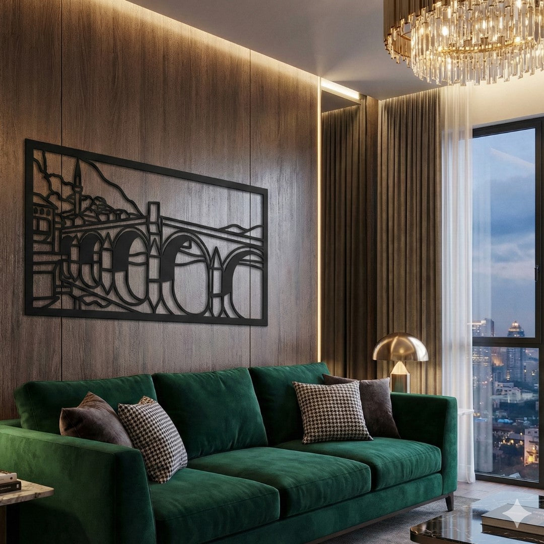 Metalna zidna dekoracija - Konjic (Stara kamena ćuprija)