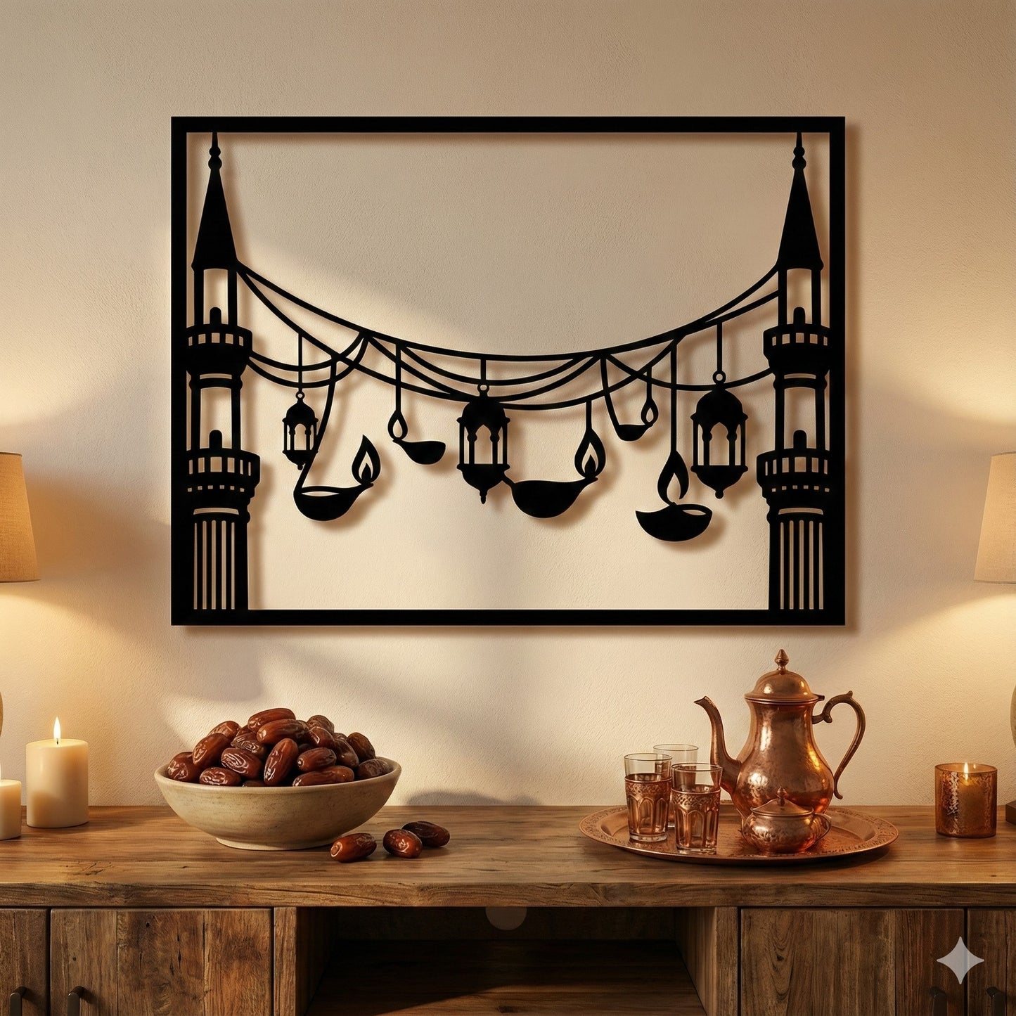 Metalna zidna dekoracija - Kandilji i Svjetlost tradicije