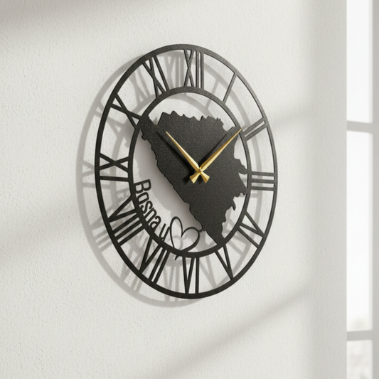 Metalni zidni sat - Model Bosna