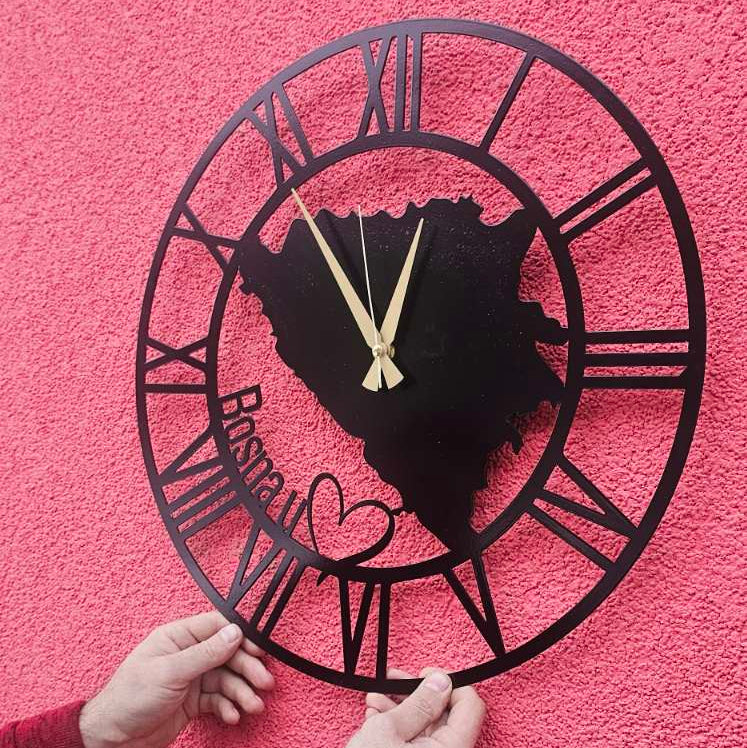 Metalni zidni sat - Model Bosna