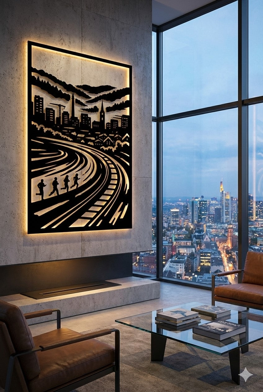 Metalna zidna dekoracija - Živinice (Energija i progres)