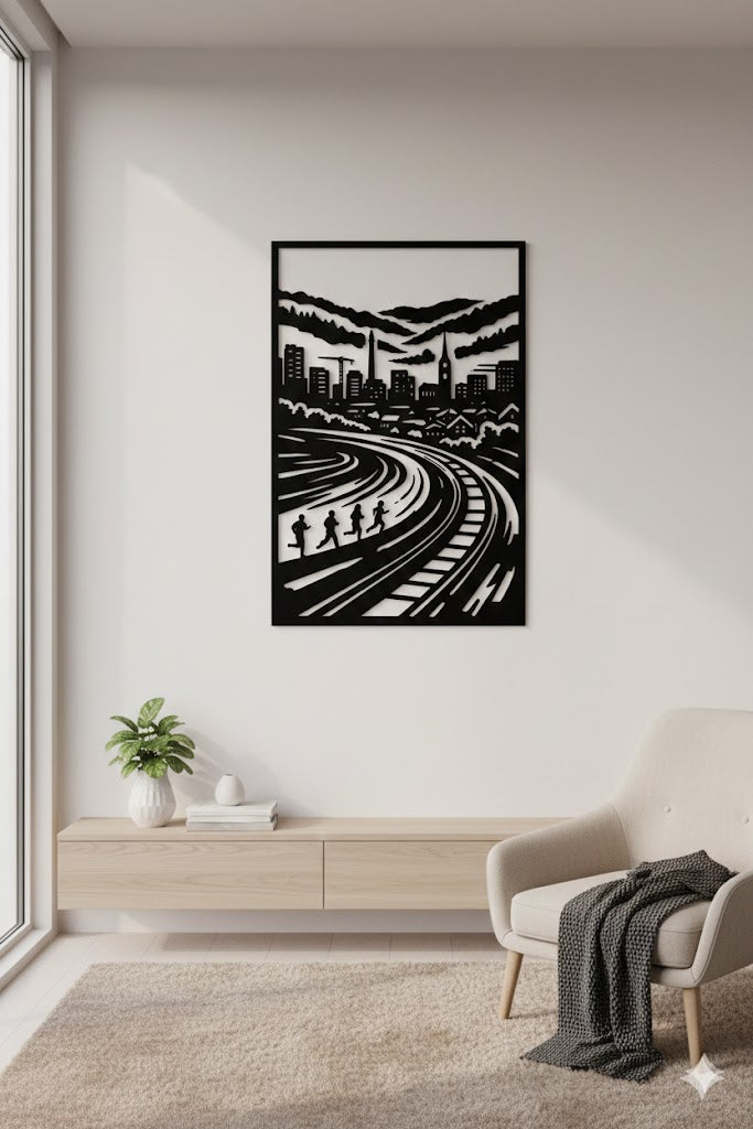 Metalna zidna dekoracija - Živinice (Energija i progres)