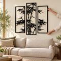 Bambus Forest – metalna zidna dekoracija 100 × 100 cm | Akcija