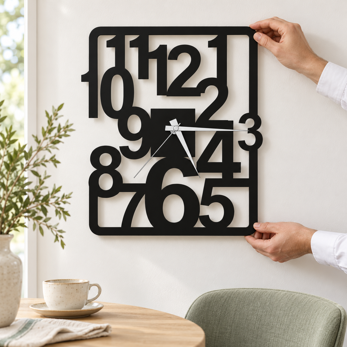 Metalni zidni sat Crazy Numbers – druga fotografija