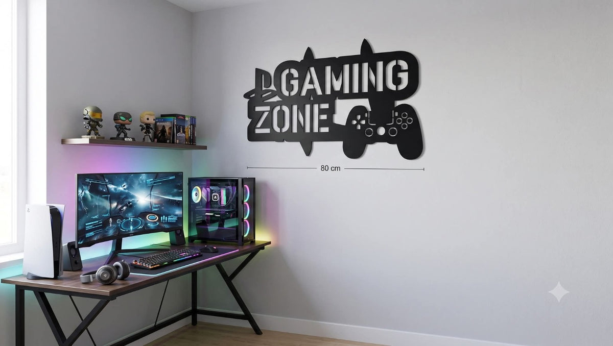 GAMING ZONE – metalna zidna dekoracija