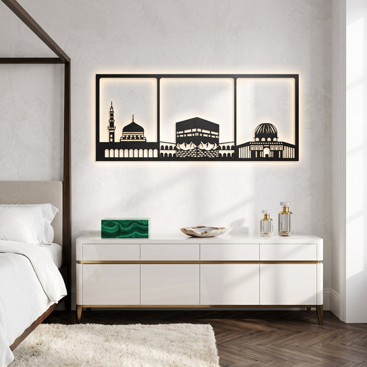 Metalna zidna dekoracija Kaba 60x32 cm