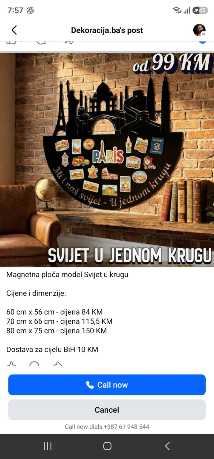 Magnetna ploča Svijet u krugu