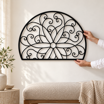 Metalna zidna dekoracija Mandala 80 x 60 cm – dodatni prikaz