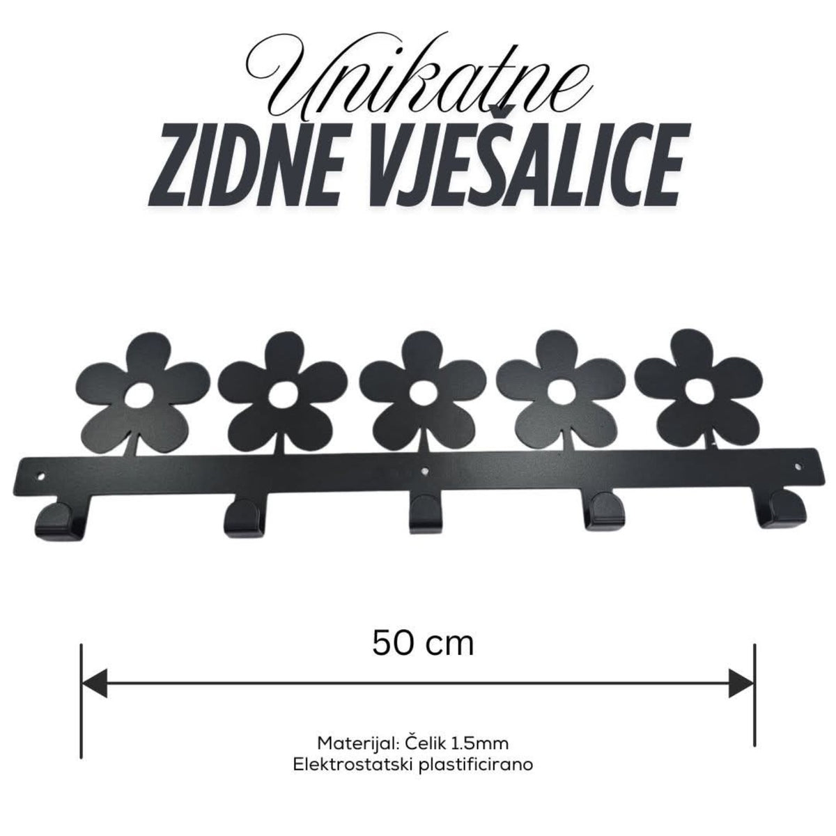 Metalni čiviluk Cvijeće