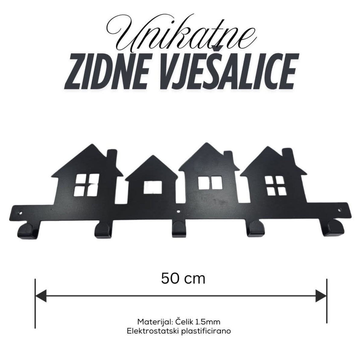 Metalni čiviluk Kućice
