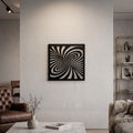 Metalna dekoracija Optička iluzija 50x50 cm